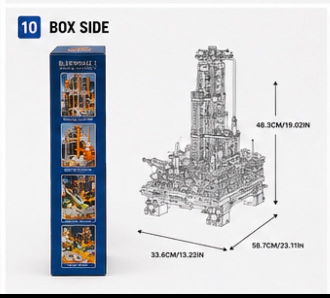 Offshore Oil Drilling Platform Building Set – 3,271 Piec