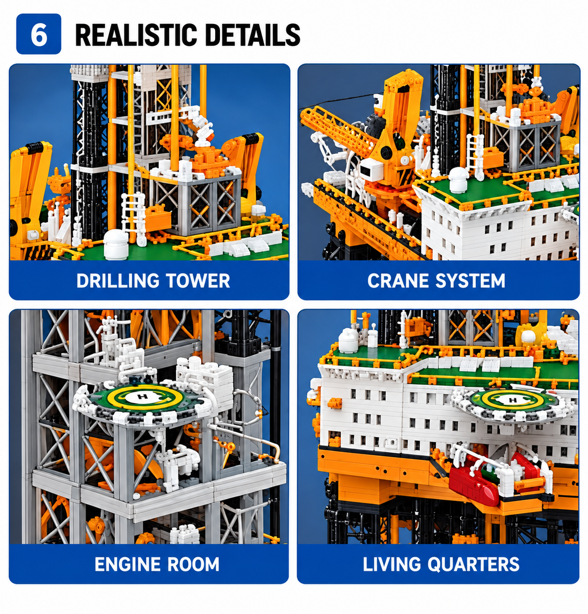 Offshore Oil Drilling Platform Building Set – 3,271     PIECES