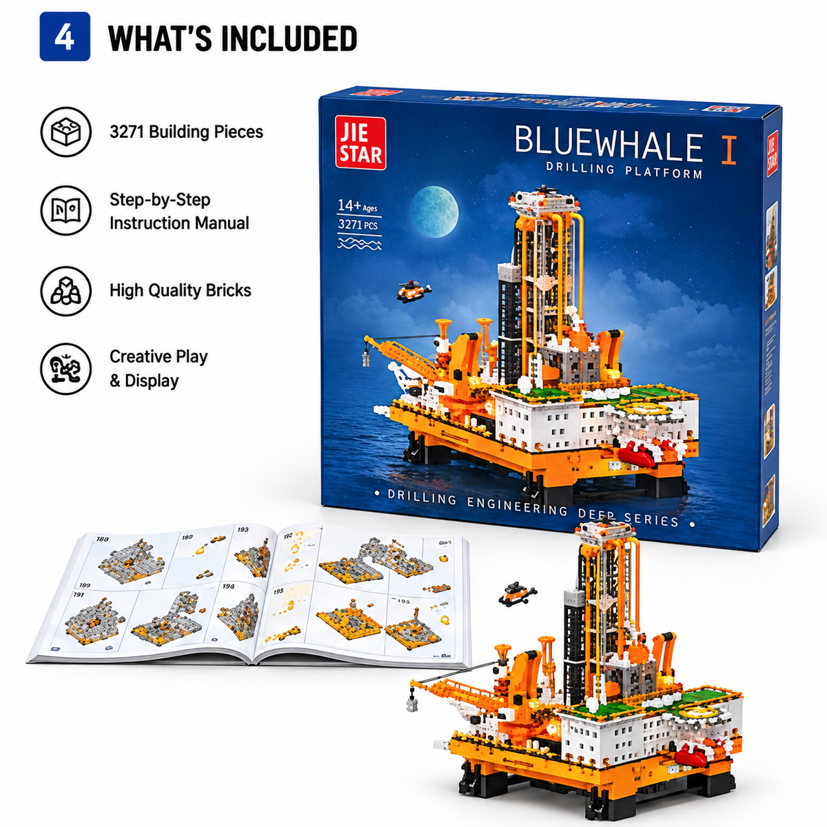 Offshore Oil Drilling Platform Building Set – 3,271     PIECES