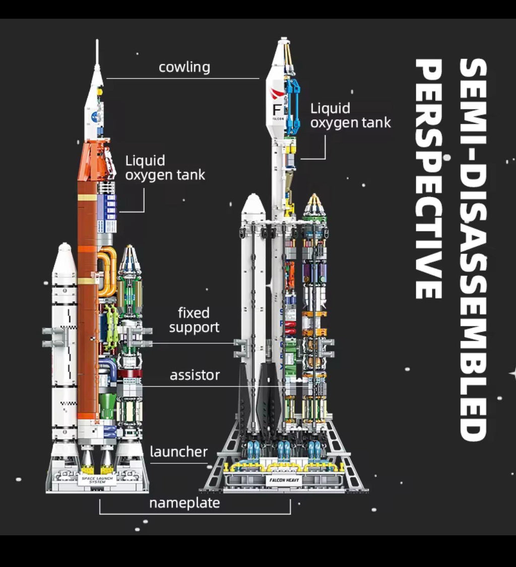 Rocket Launch Construction Building Block Sets Educational Toys Space Shuttle Adventure Building Sets