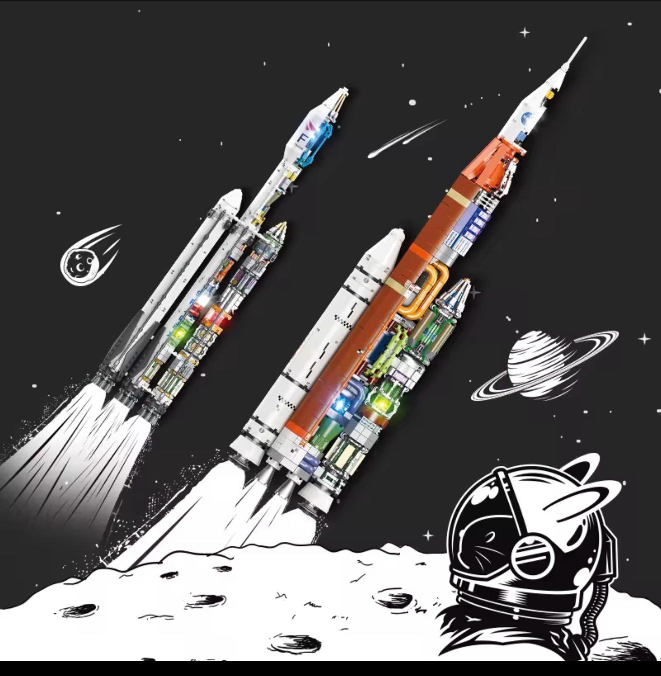 Rocket Launch Construction Building Block Sets Educational Toys Space Shuttle Adventure Building Sets