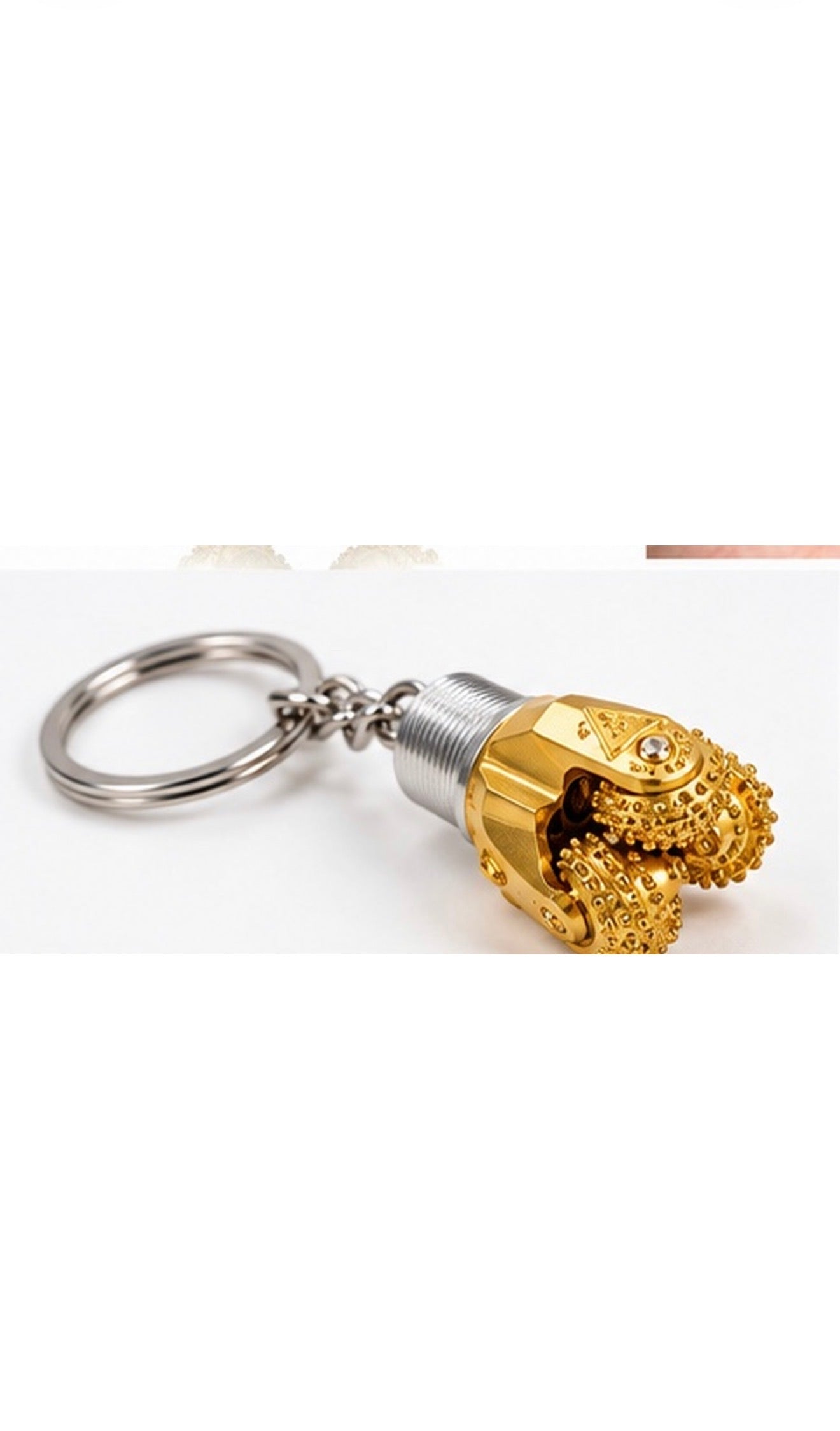 Oilfield Drill Bit Keychain – Rotating Roller Cone Design