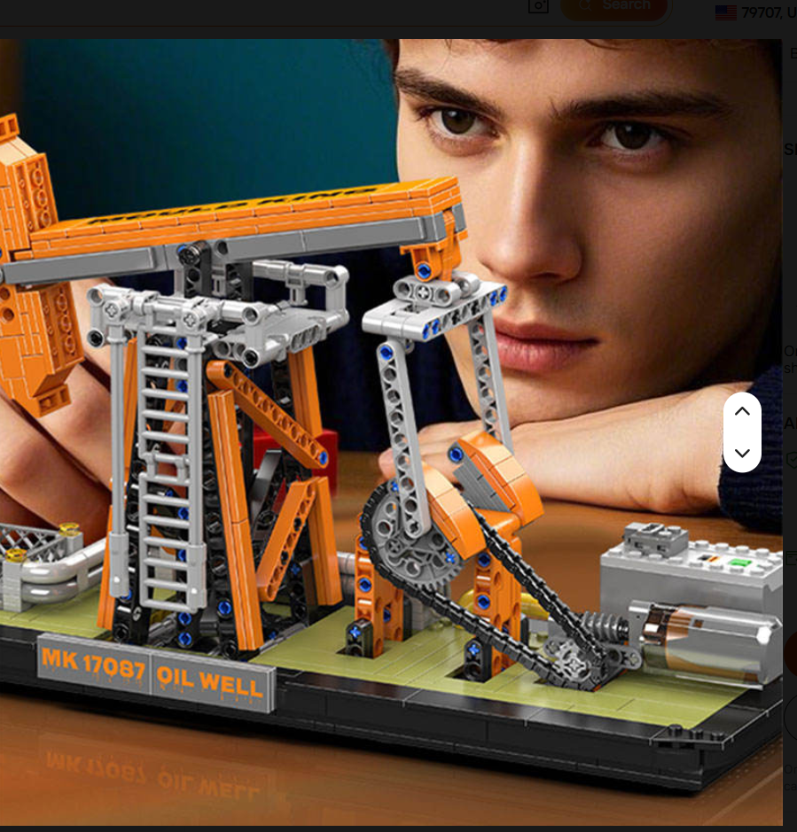 Mould King 17087 840PCS Engineering Serie Oil Well