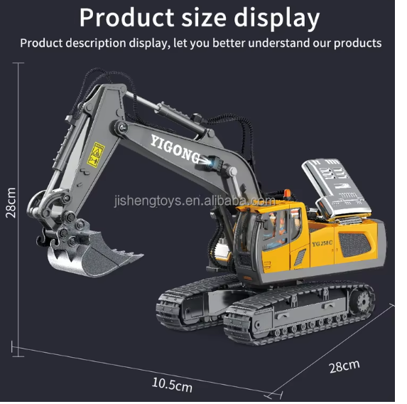 RC Excavator
11-Channel Alloy Remote Control Excavator