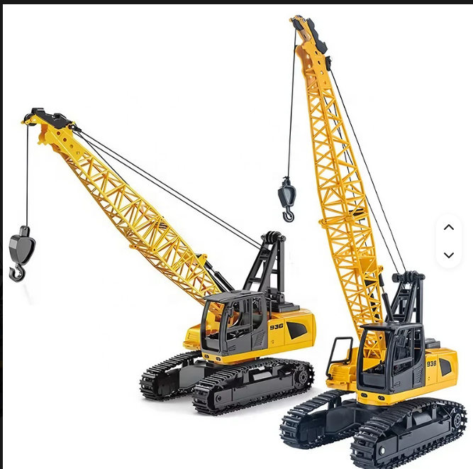 RC Crawler Cranes Truck Toy with Rotatable Fuselage Workbench and Liftable Robotic Arm