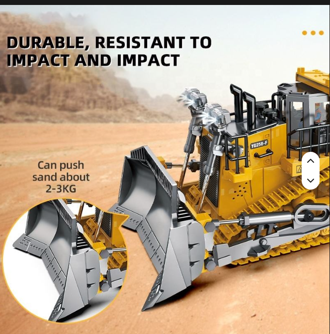 RC Bulldozer Toy for Kids 11-Channel Remote Control