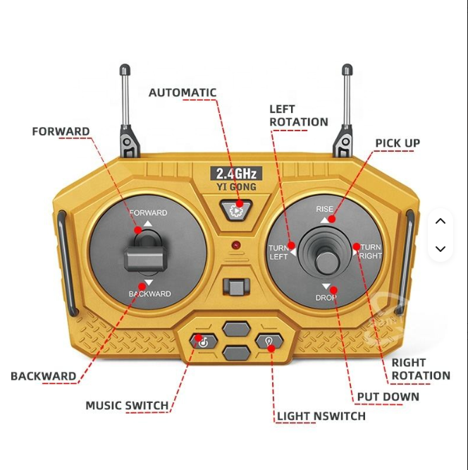 RC Bulldozer Toy for Kids 11-Channel Remote Control