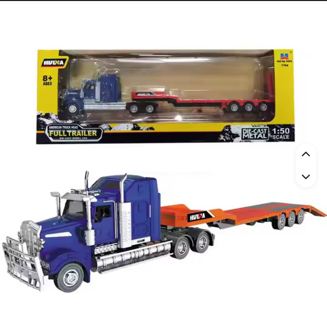 Flatbed Trailer Static Model Car for Boys Girls Collection Gifts