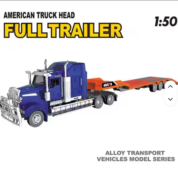 Flatbed Trailer Static Model Car for Boys Girls Collection Gifts