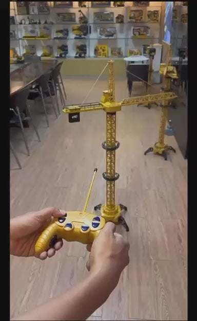RC Tower Crane for Kids - 50.4 Inches Remote Control Crane Toy