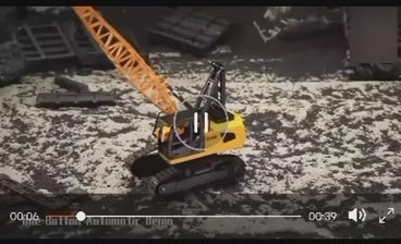 RC Crawler Cranes Truck Toy with Rotatable Fuselage Workbench and Liftable Robotic Arm